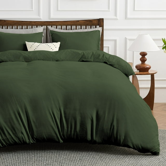 Gogreen Housse de Couette Simple de Luxe, Microfibre Douce et Respirante 3 Pcs Ensembles de Literie Simple, Housse de Couette Simple Confortable, avec Fermeture Éclair