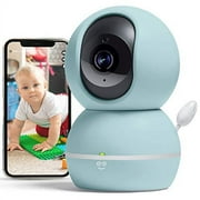 Geeni 1080p Wi-Fi Video Baby Monitor with Motion Detection and Two-Way Audio, Pastel Blue