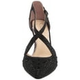 thumbnail image 2 of Jessica Simpson Accile Black Rhinestone Stiletto Pointed Toe Ankle Strap Pumps (Black, 7), 2 of 8