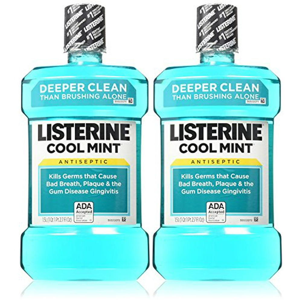 Listerine UltraClean Mouthwash, 1.5 L, Cool Mint, 50.72 oz (Pack of 2