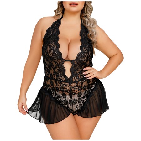 Tnhcen Women s Lace Mesh One-Piece Erotic Lace Lingerie One-Piece Underwear Push Up Lingerie for Women Mesh Lingerie for Women