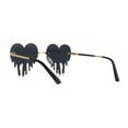 thumbnail image 4 of Womens Melting Heart Rimless Lolita Sunglasses Gold Black, 4 of 4