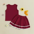thumbnail image 4 of Tiijoy Newborn Girls Cheerleader Outfits Sleeveless Tank Top and Skirt Set, Sizes 6-12M, 4 of 5