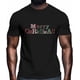 thumbnail image 2 of Camisetas gráficas informales de manga corta con frase "Feliz Navidad" para hombre, 2 of 8