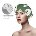 thumbnail image 4 of Balery Alpaca Faces Shower Caps, Double Layer Waterproof Shower Cap, Double Layers Reusable Shower Cap With Soft Comfortable For Long Thick Hair Soft Bath Shower Hair Caps, 4 of 9