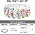 thumbnail image 3 of Easter Cute Bunny Table Cloth Pink Purple White Floral Butterfly Decorative Tablecloth Round 60 Inch Spring Flowers Washable Table Cover For Holiday Party Home Kitchen Dinning Room Picnic Decor, 3 of 6