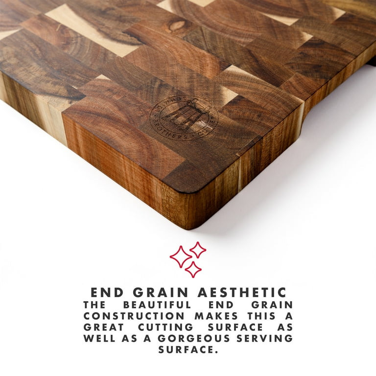 Acacia end grain cutting board deals