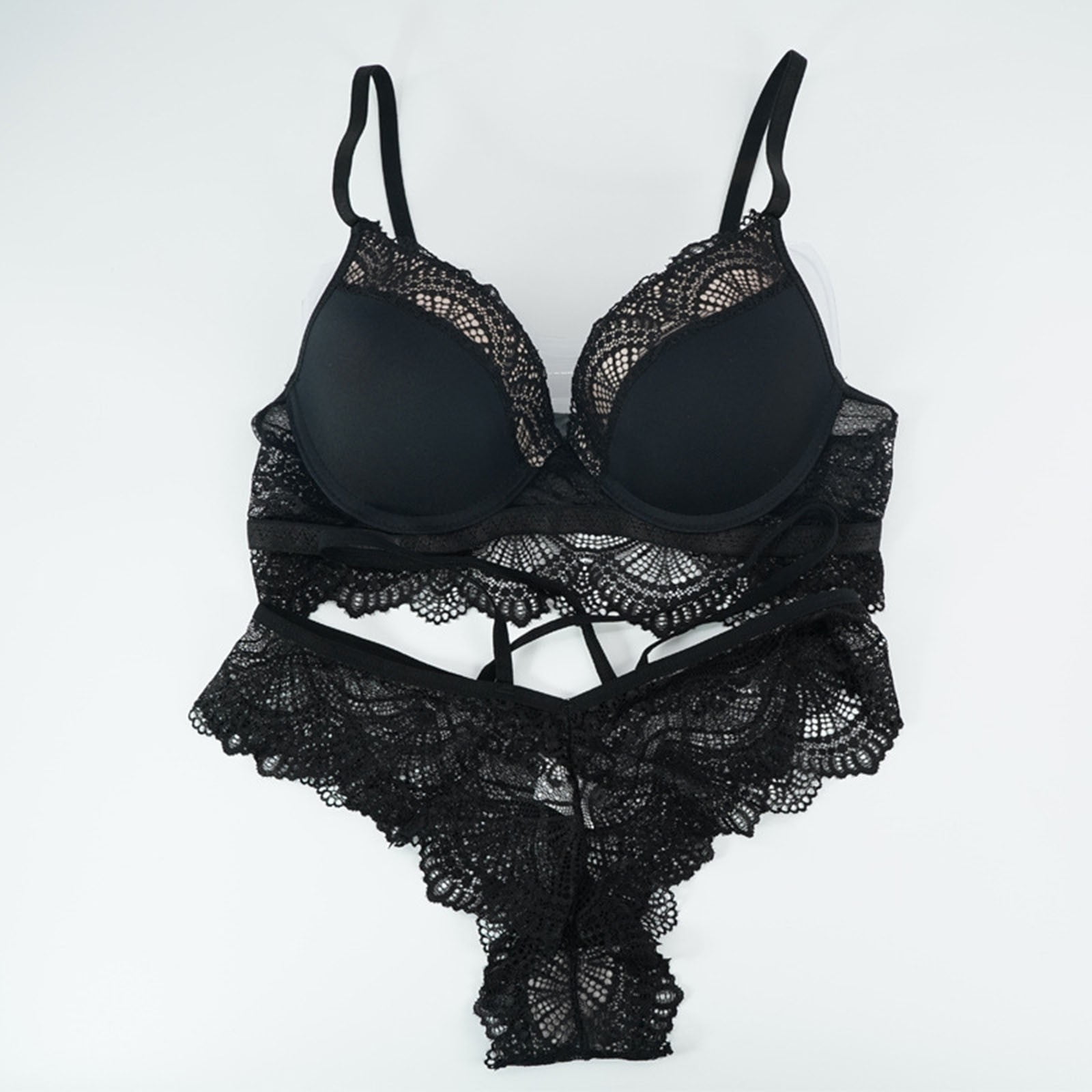 Buy Trendmade Designer Bra Panty Set for Women. Black at