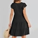 thumbnail image 4 of Puntoco Vestido De Manga Corta De Verano De Color Sólido Para Mujer Negro Xl,Regalos Para Mujer Joven, 4 of 9