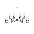 thumbnail image 2 of Matte Black 16 Light Chandelier from the Baker Collection, 2 of 4