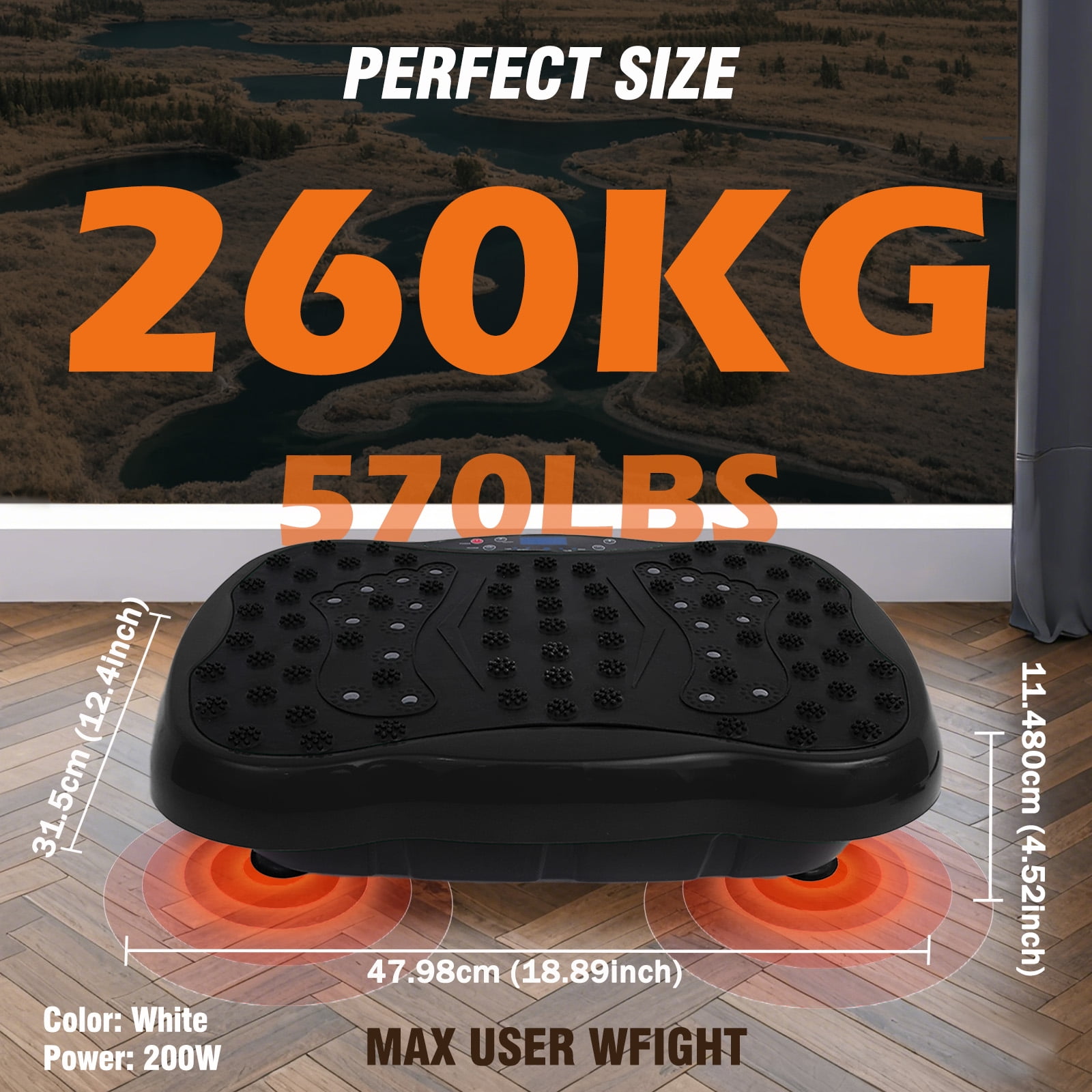 Vibration Plate Exercise Machine-Bluetooth, Vibration Plate for Muscle Relaxation, Whole Body Workout Vibrate Fitness Platform, Waver Vibration Plate for Body Toning