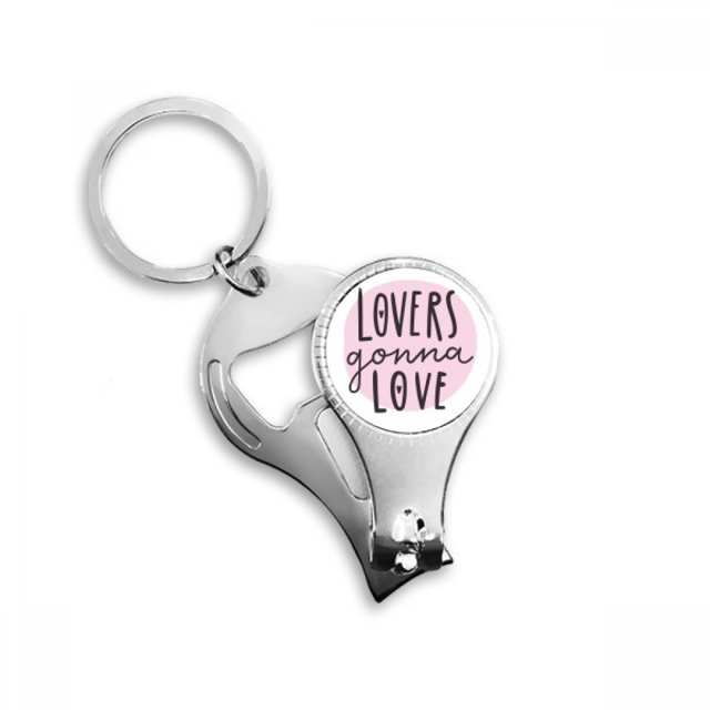 Amantes Ganna Love quote Style Nail Clipper Llavero anillo abridor de botella de la herramienta de corte