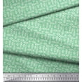 thumbnail image 2 of Soimoi Green Georgette Viscose Fabric Arrows Arrow Printed Fabric 1 Yard 42 Inch Wide, 2 of 3