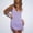 Purple, variant on Xysaqa Women Crochet Bikini Cover Ups Summer Scoop Neck Beach Cover Up Tank Dress with Side Drawstring
