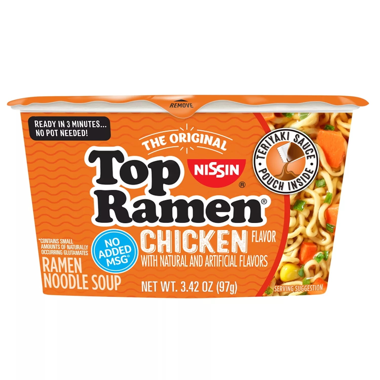 Nissin Top Ramen Chicken Bowl 3.4 Ounce (Pack of 12)