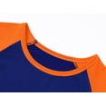 thumbnail image 2 of Topgal Little Big Boys Orange Raglan Short Sleeves Pajamas Summer Shark Pizza Snack Time Navy PJs Set for Kids Size 6, 2 of 7