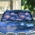 thumbnail image 4 of Starry Sky Shells Car Windshield Sun Shade Foldable Car Front Window Visor Heat and UV Protection 53x23.5, 4 of 8