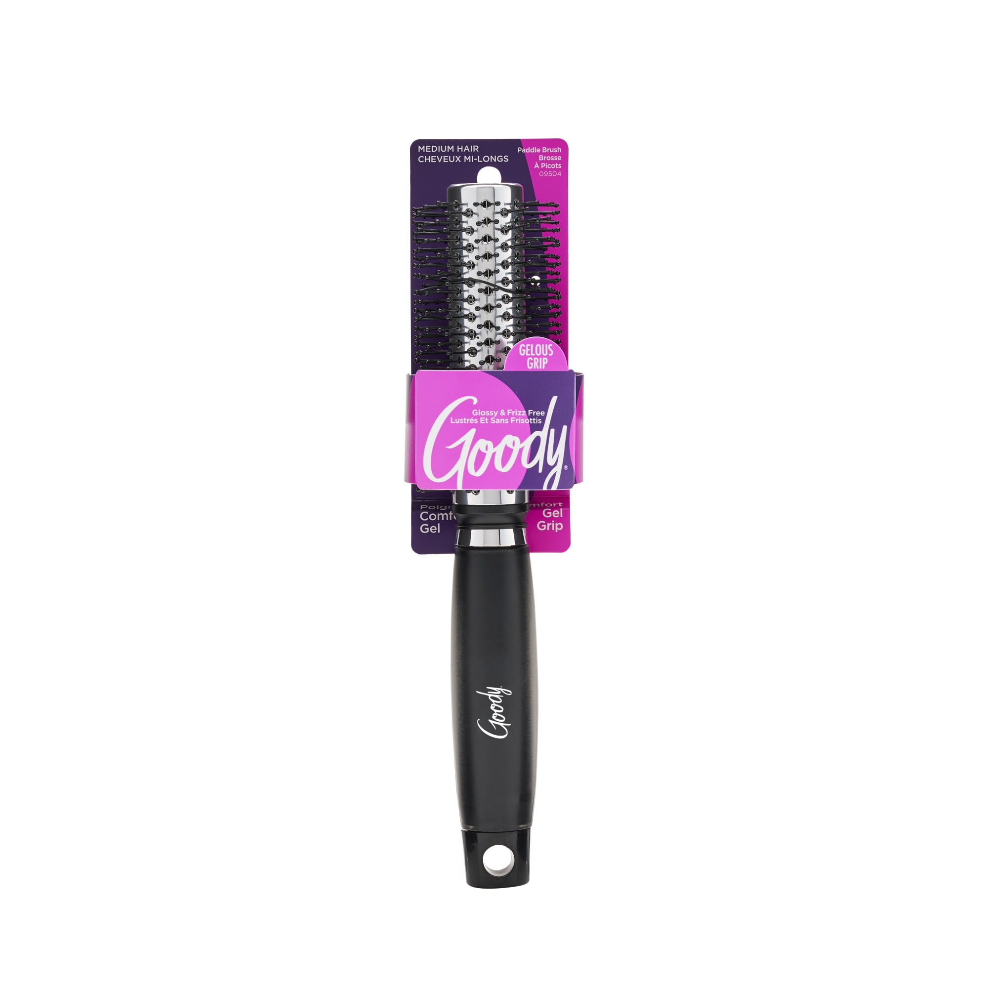Goody Gelous Grip Hair Brush, Ion-Infused Hot Round Brush, 1 Count