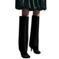 thumbnail image 1 of Botas Largas Ante para Mujer Hasta La Rodilla Punta Cuadrada Antideslizantes Otoño E Invierno, 1 of 8