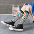 thumbnail image 6 of Picia Women Crew Soft Moisture-wicking Socks Watercolor Flowers Pattern Design Cotton Socks, One Size fit All, 6 of 9