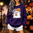 thumbnail image 2 of Enjoytime Womens Sweatshirts Halloween Print Long Sleeve Crew Neck Sweatshirts Fall Casual Funny Pullover Top, 2 of 4