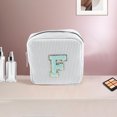 thumbnail image 5 of Unique Bargains 1 Pc Letter F Pattern Makeup Bag for Travel White Corduroy, 5 of 6