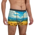 thumbnail image 4 of Cauagu Field Bicycle Young Sunflower Print Boxer Briefs for Men,Comfortable Breathable Men's Underwear Moisture Wicking Underpants -Small, 4 of 8