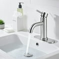 thumbnail image 6 of Kitchen 1 or 3 Hole Sink Faucet with Pull Down Sprayer, Bar Sink Faucet Stainless Steel Single Handle Faucet for Farmhouse Camper Laundry Bar, 6 of 9