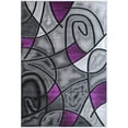 thumbnail image 2 of Purple/Grey/Silver/Black/Abstract Area Rug Modern Contemporary Circles and Wavey Swirlls Design Pattern, 2 of 9