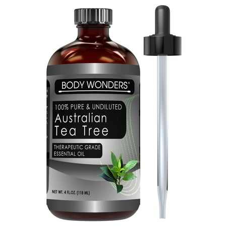 Body Wonders 100% Pure Australian Tea Tree Oil –4 fl oz Bottle- Finest of Essential Oils from Australia for (Best Aromatherapy Oils For Labour)