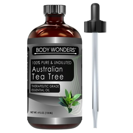 Virginiana Essential Oil - Body Wonders 100% Pure Australian Tea Tree Oil –4 fl oz Bottle- Finest of Essential Oils from Australia for Aromatherapy