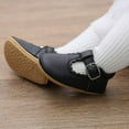 thumbnail image 5 of Baby Girl Shoes Non Slip Soft Sole PU Leather Infant Toddler Mary Jane Flats First Walker Crib Dress Oxford Shoes 3-18 Months, 5 of 6