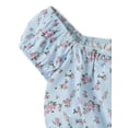 thumbnail image 3 of The Children's Place Girls Short Puff Sleeve Floral Smocked Top, Sizes XS-XXL, 3 of 4