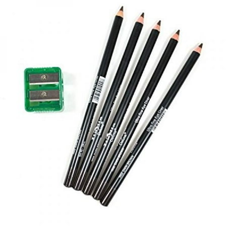 Clinique Lip And Eye Pencil Sharpener - 5 DARK BROWN ITALIA EYE LIP LINER PENCIL 1002 SET + FREE SHARPENER & FREE EARRING