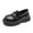 Black 001, variant on FLMEI Toddler Baby Girls Princess Shoes Spring Flats Single Shoes Wedding Dress Shoes Girls Black Small Leather Shoes for Little Big Kid