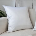 thumbnail image 3 of Aiking Home Solid Faux Silk Euro Shams Set of Two 26 x 26 inch, White, 3 of 7