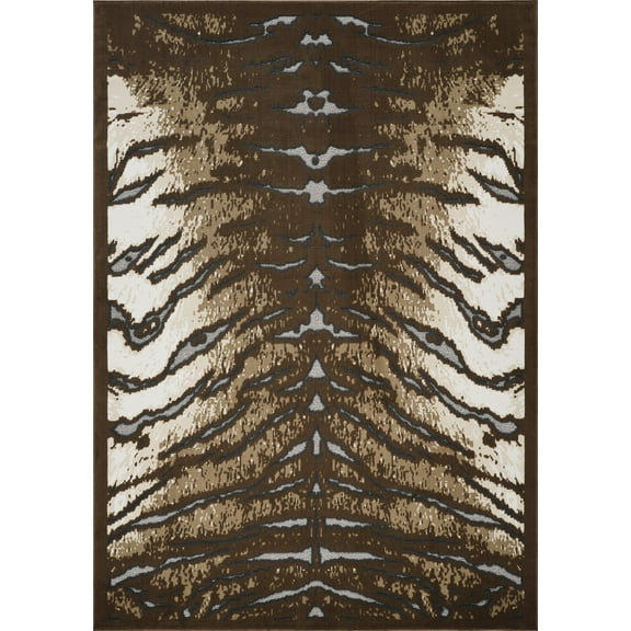 Area Rugs Hide GC_CHD1001 Brown 5 ft. 3 in. x 7 ft. Area Rug,Throw Rugs