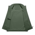 thumbnail image 5 of Dwelliawo Men's Fishing Vest Stand Collar Sleeveless Jacket Lightweight Quick Dry Windproof Outerwear With Multi Zipper Pockets Loose Fit For Fishing Hiking Photography Travel Daily Work Army Green M, 5 of 5