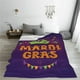 thumbnail image 5 of Fotbe Mardi Gras2 Manta de Franela Acolchonada con Estampado, Súper Suave y Esponjosa, Extra Grande para Sofá, Cama, Uso Todo el Año-80"x60", 5 of 7