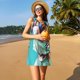 thumbnail image 3 of Fotbe Stylish Sunglasses Iguana Vestido de Verano sin Mangas para Mujer – Vestido Midi Línea A, Estilo Camiseta Floral, Vestido Playero Casual y Fluido, 3 of 7