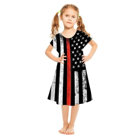 

DTBPRQ Newborn Baby Girl Independence Day Outfit 4th of July Dress Romper Sleeveless Top Star Stripe Skirt Set