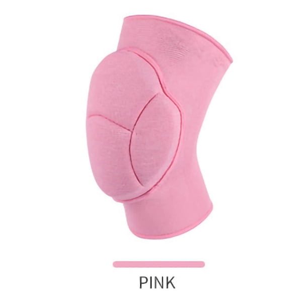 Women Sports Kneepads Nylon Sponge Elastic Soft Protection Knee Support Brace for Dance Cycling WorkoutPink M(Girth 40‑50cm)