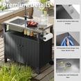 thumbnail image 7 of TORVA All in One Outdoor Grill Cart with Sink,Cabinet and Cover, 42 inch Freestanding Modular Kitchen Sink Station in 304 Stainless Steel&HDPE, All Weather Use BBQ Table, Black, 7 of 7