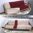 thumbnail image 3 of Catalonia Waterproof Blanket, Washable Leakproof Bed Cover for Couples, Reversible Protector Blanket for Bed Couch Sofa, Stain Proof Blanket Pad for Adults, 80X90 inches, Wine, 3 of 8