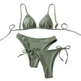 thumbnail image 2 of Wowcloth Women's Bikini, Fashion Casual Solid Color 3-Piece Separate Set, Swimwear for Beach and Pool, 2 of 5