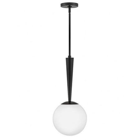 

83507BK-Lark-Izzy - 10W 1 LED Small Pendant In Mid-Century Modern Style-21.75 Inches Tall and 9.75 Inches Wide-Black Finish