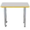 thumbnail image 5 of ECR4Kids 24in x 36in Rectangle Premium Thermo-Fused Adjustable Activity Table Grey/Yellow/Silver - Super Leg, 5 of 8