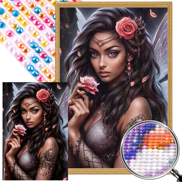 ZQS951-AB Diamante AB parcial Diamante Serie personajes niña ángel Diamante Resina 40 * 60 CM Tamaño del lienzo 45 * 65 CM