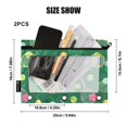 thumbnail image 4 of FORMRS 2 Pack Pencil Pouch for 3 Ring Binder with Clear Window Zipper Pen Case Stationery Organizer, Green Tennis Pattern, 4 of 6