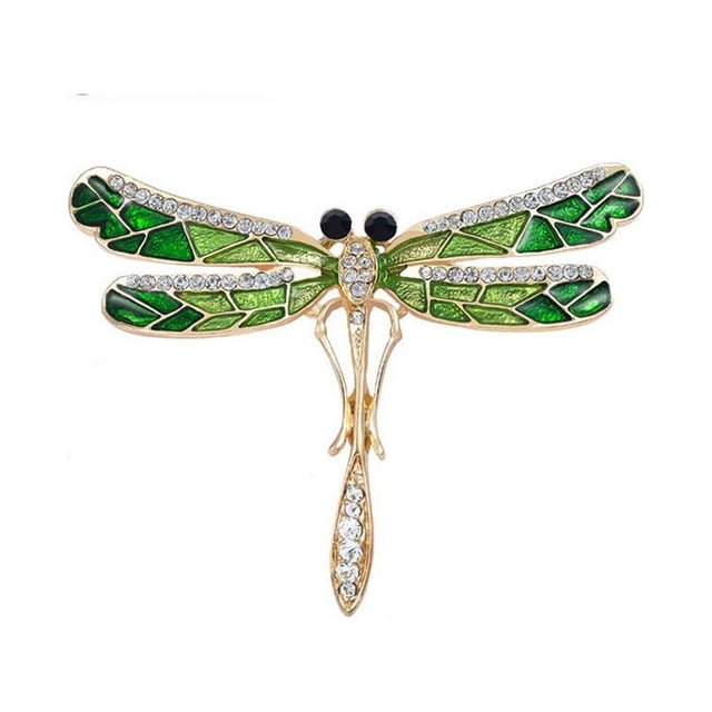 Pin de broche de cristal perfecl con diseño de libélula